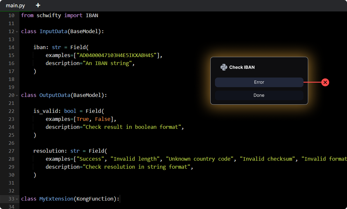 Python Integration Screenshot